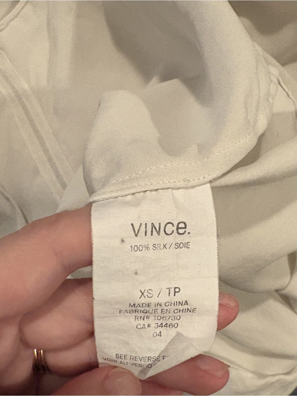 Vince 100% silk sleeveless shell - Picture 4 of 4